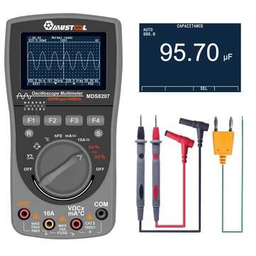 Upgraded MUSTOOL MDS8207 Intelligent 2 in 1 Digital 40MHz 200Msps/S Oscilloscope 6000 Counts True RM