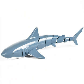 T11B with Two Battery 2.4G 4CH Electric RC Boat Simulation Shark Animal RTR Model Kids Toys