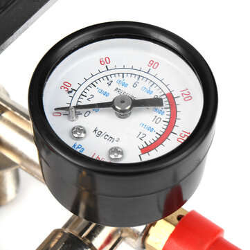 90-120PSI Air Compressor Pressure Switch Control Valve Manifold Regulator Gauge