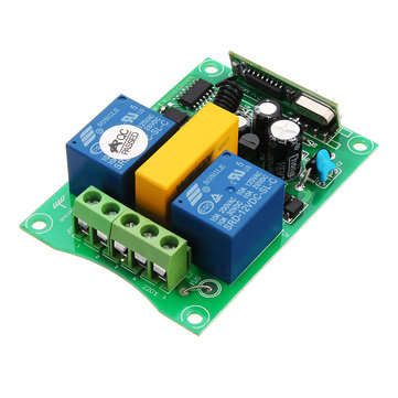433MHz AC220V 2 Channel Wireless Remote Control Switch Module Motor Forward Reverse Controller AK-DJ