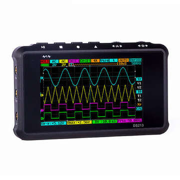 MINI DS213 Digital Storage Oscilloscope Portable 15MHz Bandwidth 100MSa/s Sampling Rate 2 Analog Cha