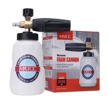 MATCC Upgrade Adjustable Snow Foam Lance Large Bottle Mouth Pressure Washer Jet Wash with 1/4`` Qui