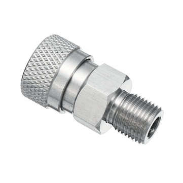 Stainless PCP Air Gun Filling Quick Connect Adapter 1/8 BSPP With Plugs Fitting Connector Coupler