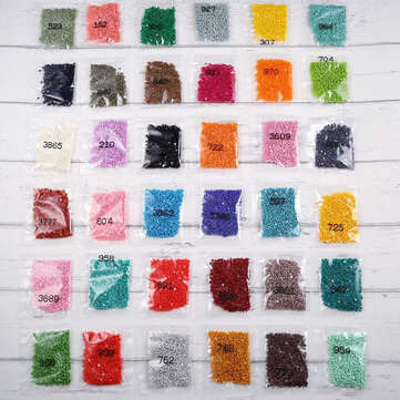 36 Colors DIY Diamond Painting Round Tiles Diamond Embroidery Stone Accessory