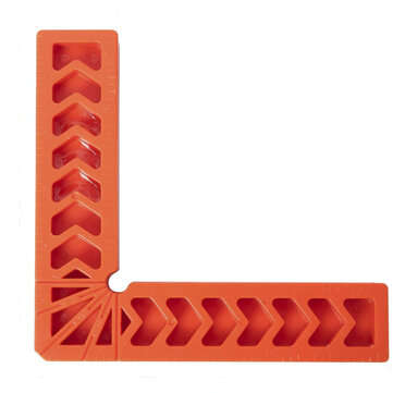 Drillpro 12Pcs 90 Degree Right Angle Auxiliary Locator 3/4/6 Inch Woodworking Tools Plastic Clamp Sq
