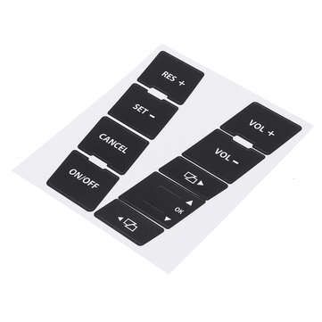 Car Matte Black Worn Button Repair Kit Stickers Decals For VW Volkswagen Touareg 20042009