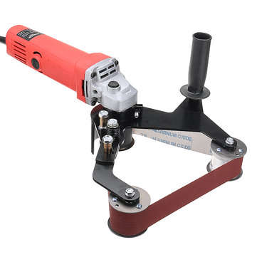 Drillpro Grinder Pipe and Tube Belt Sander Attachment Stainless Steel Metal Wood Sanding Belt Adapte