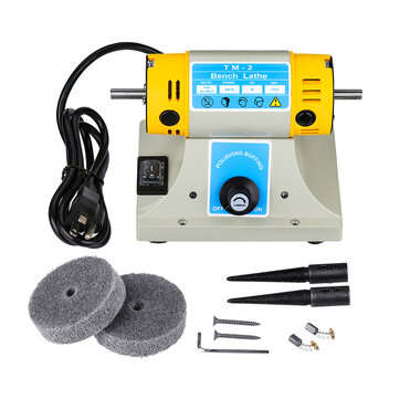 US/EU 350W Adjustable Speed Mini Polishing Machine For Dental Jewelry Motor La... (PLUG: 110VUSPLUG)