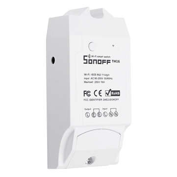 SONOFF TH16 DIY 16A 3500W Smart Home WIFI Wireless Temperature Humidity Thermostat Switch