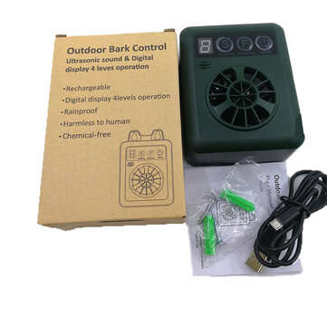 K6 Outdoor Ultrasonic Anti Dogs Bark Control Devices Digital Display Rechargeable Rainproof Stop Dog