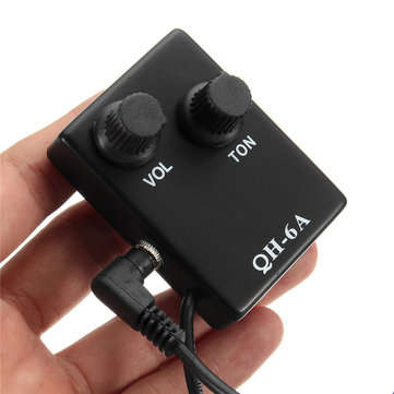 QH-6A Sound Hole Magnetic Preamp EQ Equalizer Tuner Pickup for Acoustic Guitar