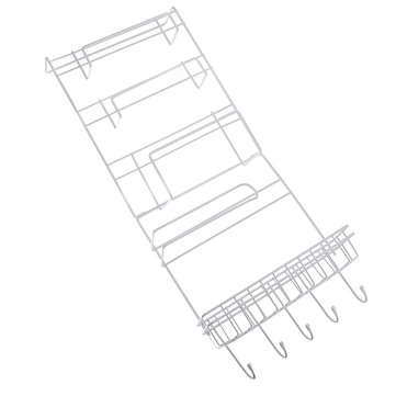 Over Door Freezer Storage Rack Kitchen Pantry Spice Organizers Shelf Space Saver Baskets