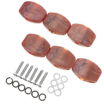 6PCS Wood Texture Guitar Tuning Pegs Tuners Machine Heads Replacement Button Knob