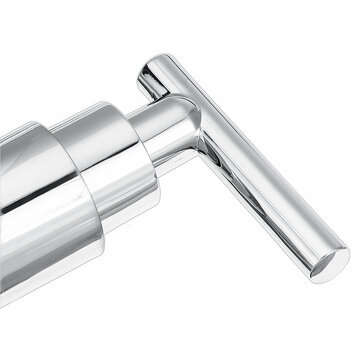 Modern Dual Lever Chrome Kitchen Sink Faucet Hot Cold Mixer Taps Deck Mounted Tap 2 Hole