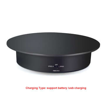 23.8cm Electric Rotating Photography Photo Studio Display Stand USB Batte... (TYPE: RECHARGABLETYPE)