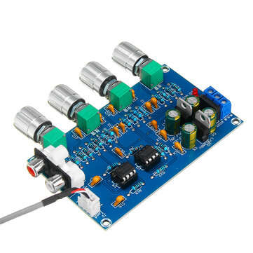 NE5532 C2-001 AC 12-24V Power 4 Channel  Adjustment Amplifier Tuning Board Preamplifier