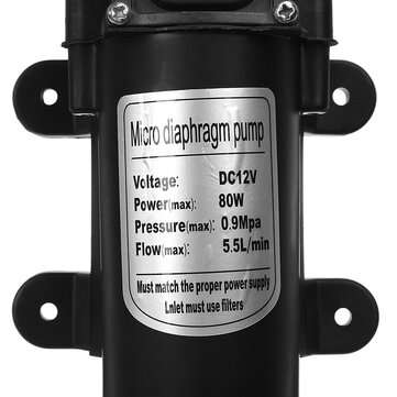 DC 12V 80W Diaphragm Water Pressure Pump Self Priming Diaphragm Pump