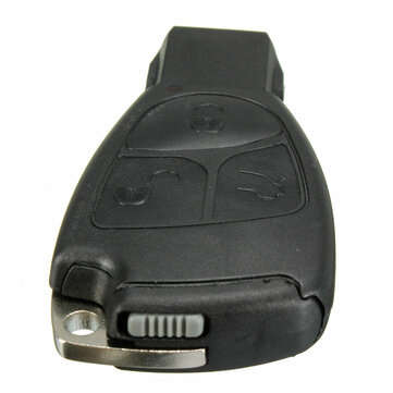 3-key Remote Key Case With Small Key And Battery Clip For Mercedes