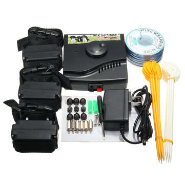 W227 Waterproof 3 Shock Collar In-Ground Dog PET Electronic Fence Containment System (PLUG: USPLUG)