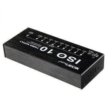 MOSKY ISO-10 Portable Guitar Effect Power Supply 10 Isolated DC Outputs & One 5V USB Output for 9V 1
