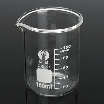 3Pcs 100ml 150ml 250ml Beaker Set Graduated Borosilicate Glass Beaker Volumetric Measuring Lab Glass