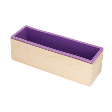 Soap Loaf Making Cutting Molds Kit with Silicone Mold Wooden Cutter Mold Stainless Steel Cutters Sli