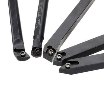 5pcs 8mm Shank Indexable Lathe Turning Tool Holder with CCMT060204 DCMT070204 Carbide Inserts for CN