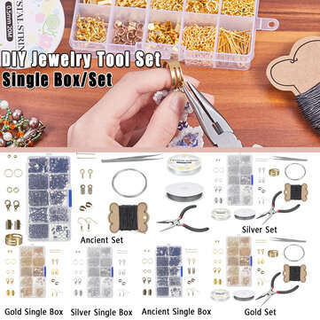 Jewelry Making Kit Jewelry Beading Making Repair Tools Sets Neckl... (COLOR.: GOLD | QUANTITY: 1PCS)