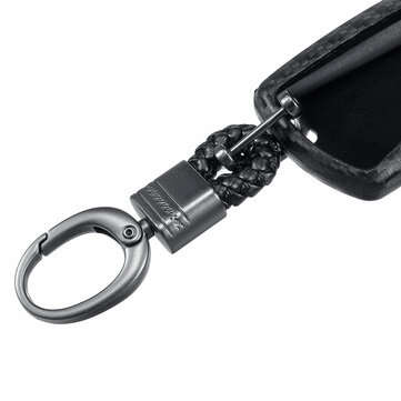 Carbon Silicone Remote Smart Key Fob Cover w/ Keychain For BMW 1/3/5/7/Series X3