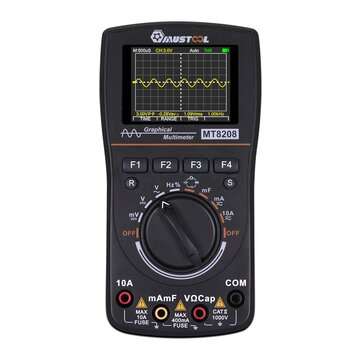 MUSTOOL MT8208 Intelligent Graphical Digital Oscilloscope Multimeter 2 in 1 With 2.4 Inches Color Sc