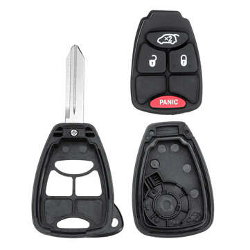 Replacement 4 Buttons Remote Key Fob Case Shell Blade For Jeep Liberty 2005-2007