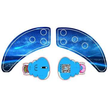 URUAV Button Customized Sticker for Fatshark Dominator HD2 HD3 Goggles (COLOR: STARTBLACK)