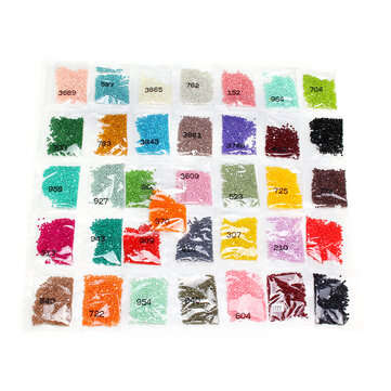 36 Colors DIY Diamond Painting Round Tiles Diamond Embroidery Stone Accessory