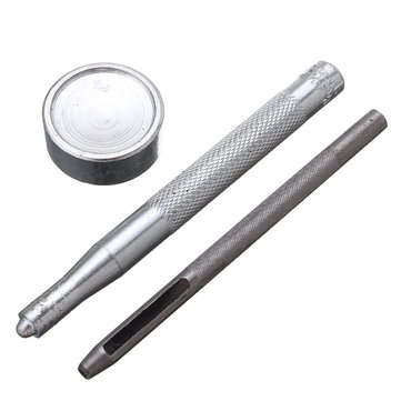 120Pcs 15mm Heavy Duty Silver Snap Fastener Press Studs Button With Tool