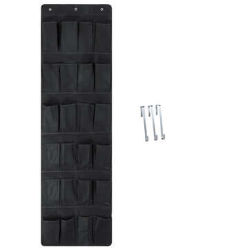 24 Plaid Over Door Hanging Bag Box Shoe Rack Hanger Storage Tidy Organizer Bag