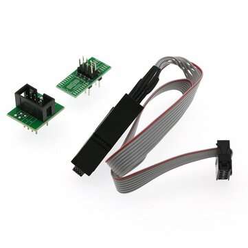 AOQDQDQD CH341A 24 25 Series EEPROM Flash BIOS USB Programmer Module + SOIC8 SOP8 Test Clip + 1.8V