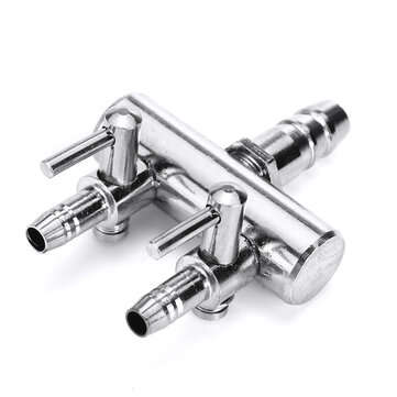 Oxygen Pump Valve Stainless Steel Lever Aquarium Air Flow Control Fish Tank (SIZE: 2)