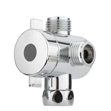 3 Way Shower Diverter Chrome G1/2 Inch T-Adapter Shower Components Adjustable Valve Adapter
