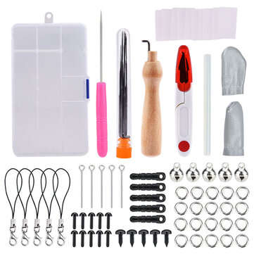 24 Color DIY Wool Felt Kit Needles Tool Set Handmade Needle Felting Mat Starter Fabric Sewing Kit fo