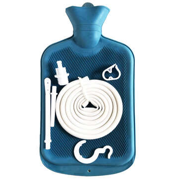 2L Enema Bag Colonic Irrigation Reusable Irrigation Medical Colon Cleansing Home (COLOR1: BLUE)