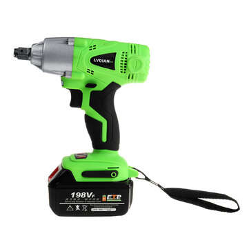198vf Electric Wrench 550N Li-ion Battery Cordless Power Wrench Driver With Charger