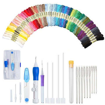 Magic Diy Embroidery Pen Set Knitting Sewing Tool Kit Punch Needle Adjustable