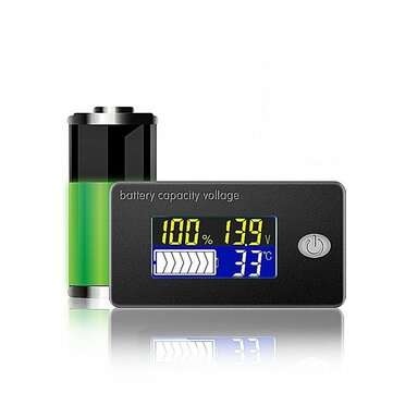 JS-C35 Li-ion Lifepo4 Lead acid Battery Capacity Indicator 12V 24V 36V 48V 60V 72V Display LCD Voltm