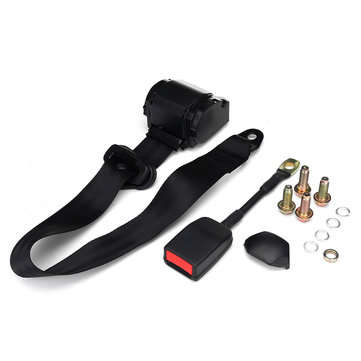 Universal 3 Point Retractable Car Safety Lap Inertia Seat Belt For Auto Cars