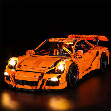 USB LED Light Lighting Kit ONLY For Lego 42056 911 GT3 RS Bricks Toys