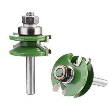 2Pcs 8mm Shank Tenon Router Bit Cabinet Door Panel Milling Woodworking Cutter