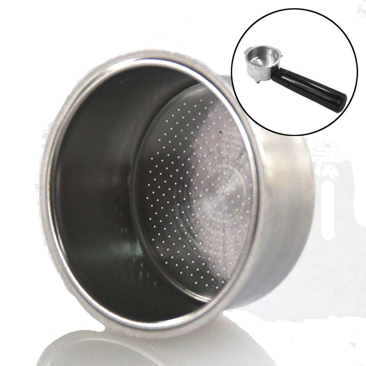 Dia 51mm Stainless Steel Non Pressurized Filter Basket Reusable Coffee Filter For Coffee Machine