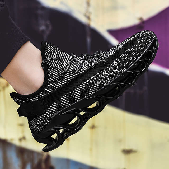 19 Seasons New Men's Front Shoes Trend Breathable Flying Woven Mesh Shoes Increased Sports Casual Me
