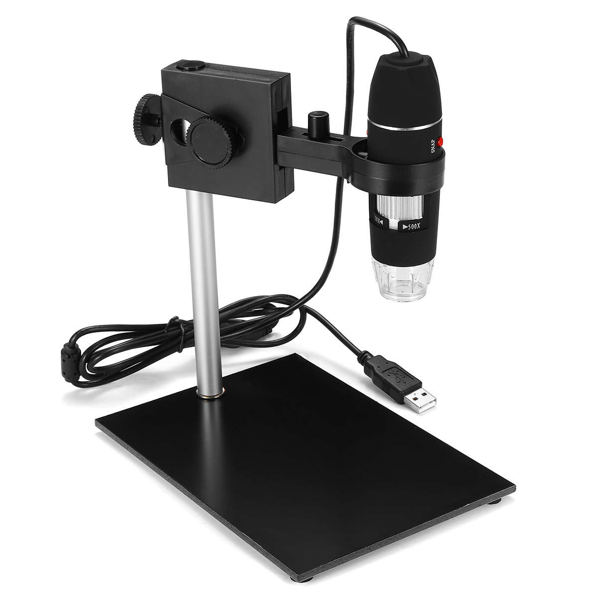 Microscope Repair Magnifier 500x USB Digital Holder Soldering Stand Lamp 8LED
