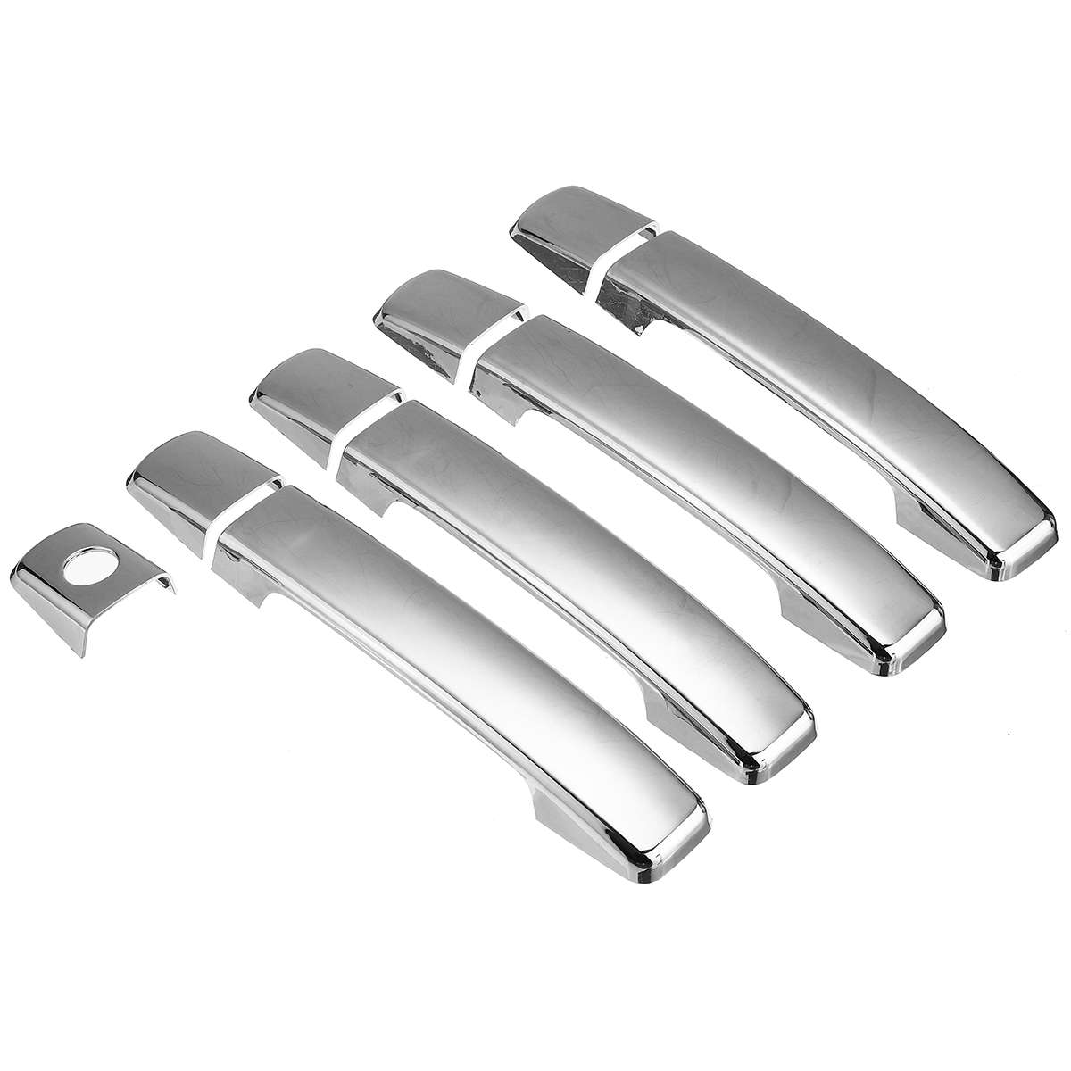 9 Pcs Chrome Plastic Outer Door Handle Cover For Nissan Navara D40 2005-